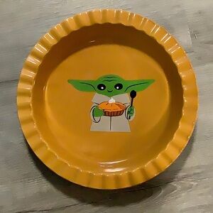 Baby Yoda Orange pumpkin Pie Baking Dish